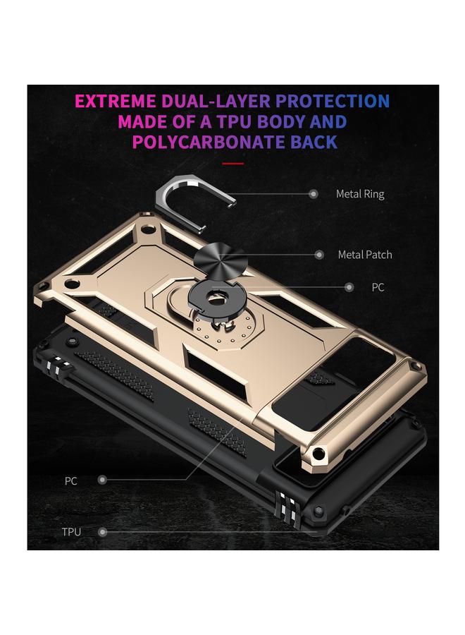 اس-توب جراب لهاتف Google Pixel 6 مصنوع من مادة TPU + PC المقاومة للصدمات مع حامل دوار 360 درجة - Image 4