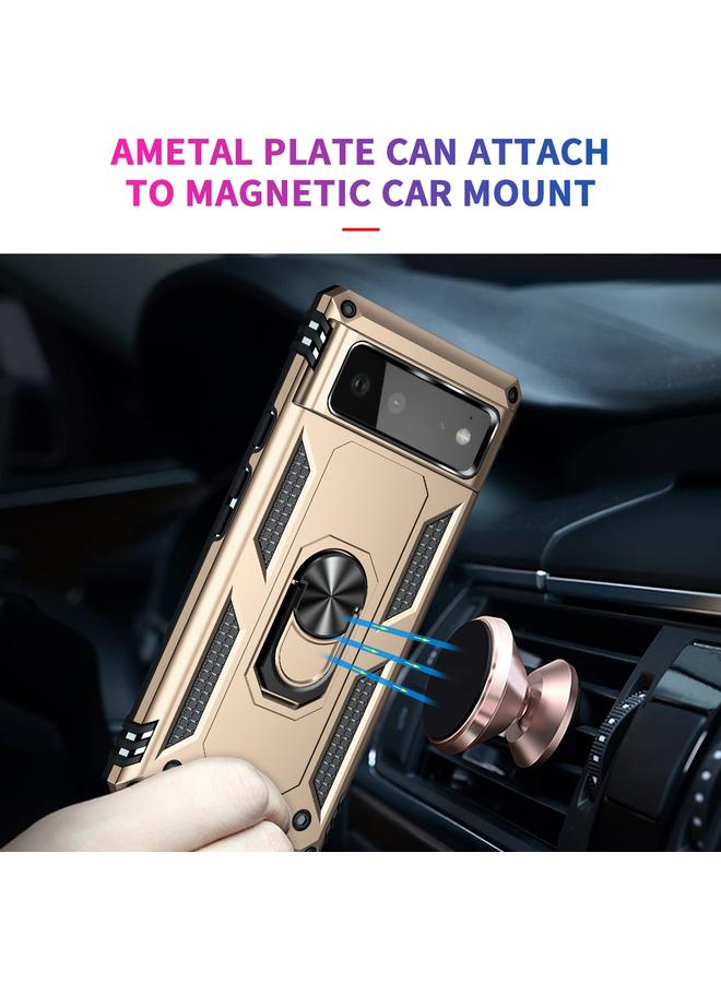 اس-توب جراب لهاتف Google Pixel 6 مصنوع من مادة TPU + PC المقاومة للصدمات مع حامل دوار 360 درجة - Image 5