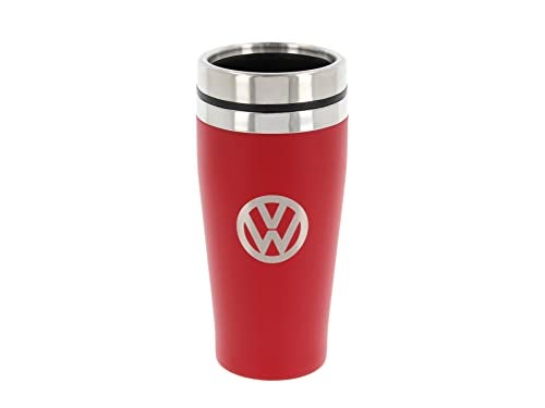 BRISA VW Collection - Insulated Stainless Steel Thermo Drinking Cup in VW Logo Design, Double-Walled (450ml/15.2 fl oz/Red) - Image 1