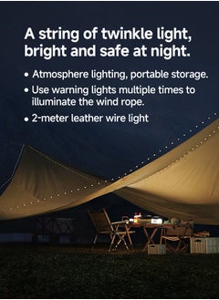 Generic Multi-Camping Light - Retractable String Lights with IP67 Warning Mode, Compact Reel Design for Tents/Hiking/Cycling (Portable Ambiance  Safety LED System)  - Image 2