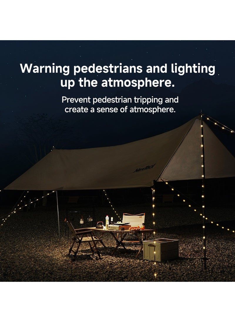 Generic - Multi-Camping Light - Retractable String Lights with IP67 Warning Mode, Compact Reel Design for Tents/Hiking/Cycling (Portable Ambiance  Safety LED System) - Image 1