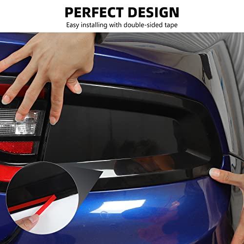 RAZPOY for Charger Tail Light Lamp Covers, Smoked Rear Light Guards Compatible with 2015-2024 Dodge Charger Exterior Accessories, ABS Smoke Black - Image 4