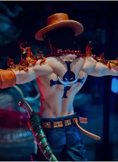 General One Piece Cross Arms Ace Hand-made Anime Model Case Toy Ornaments  - Image 4