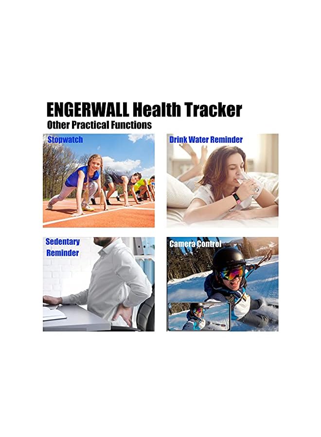 ENGERWALL Fitness Tracker with Step Counter /Calories/Stopwatch,IP68,Health Tracker with Heart Rate Monitor/Sleep Tracker/Blood Oxygen/Temperature,Smartwatch,Camera Control, Message Notifications - Image 5