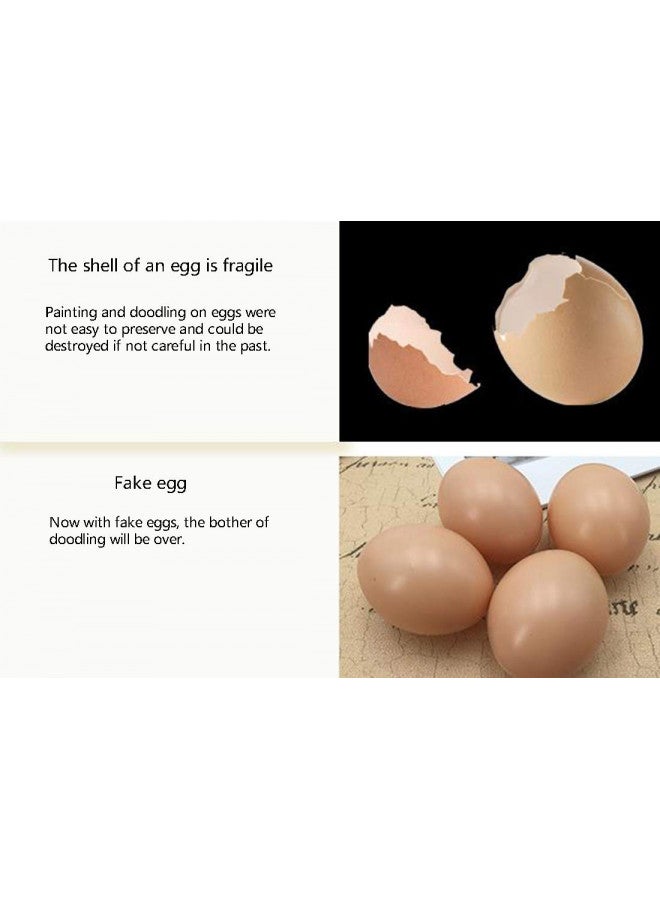 Haawooky 20 PCS Plastic Fake Eggs for DIY Easter Eggs, Painting and Realistic Egg - Image 5