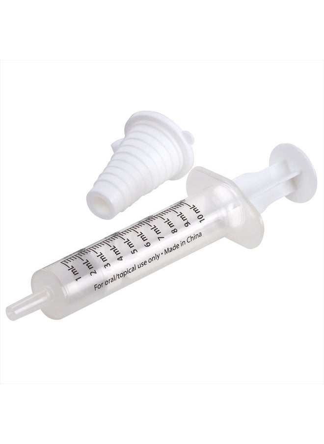 Ezy Dose Kids Baby Oral Syringe & Dispenser Calibrated for Liquid Medicine, Reduce Mess, Easy Way to Orally Administer Medication, 10 mL/2 TSP, Includes Bottle Adapter, Clear, BPA Free  - Image 1