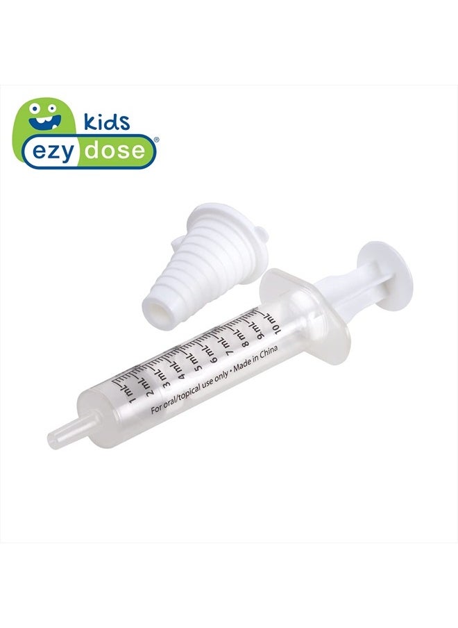 Ezy Dose Kids Baby Oral Syringe & Dispenser Calibrated for Liquid Medicine, Reduce Mess, Easy Way to Orally Administer Medication, 10 mL/2 TSP, Includes Bottle Adapter, Clear, BPA Free  - Image 5