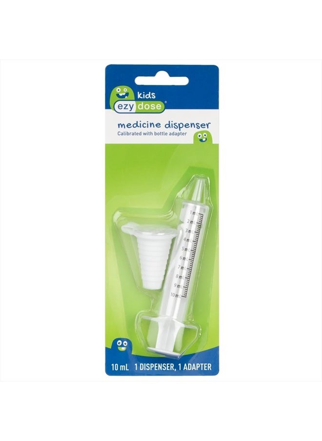 Ezy Dose Kids Baby Oral Syringe & Dispenser Calibrated for Liquid Medicine, Reduce Mess, Easy Way to Orally Administer Medication, 10 mL/2 TSP, Includes Bottle Adapter, Clear, BPA Free  - Image 2