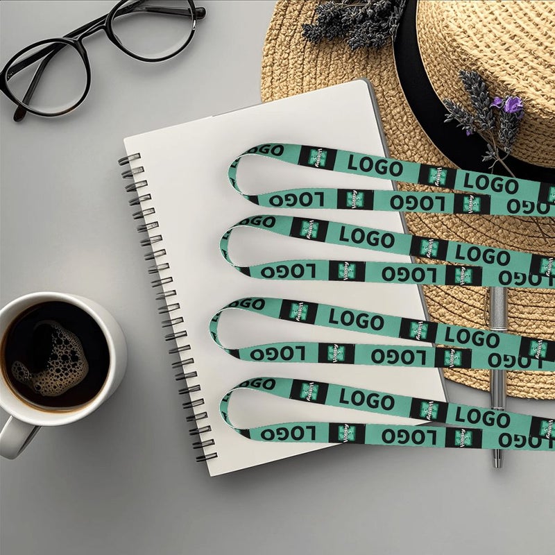 Green Polyester Customizable Lanyards With Rotating Lobster Clasp For Id Cards Name Tags Corporate Gifts Office School Supplies Holiday Giveaways Party Favors 31pcs - Image 3