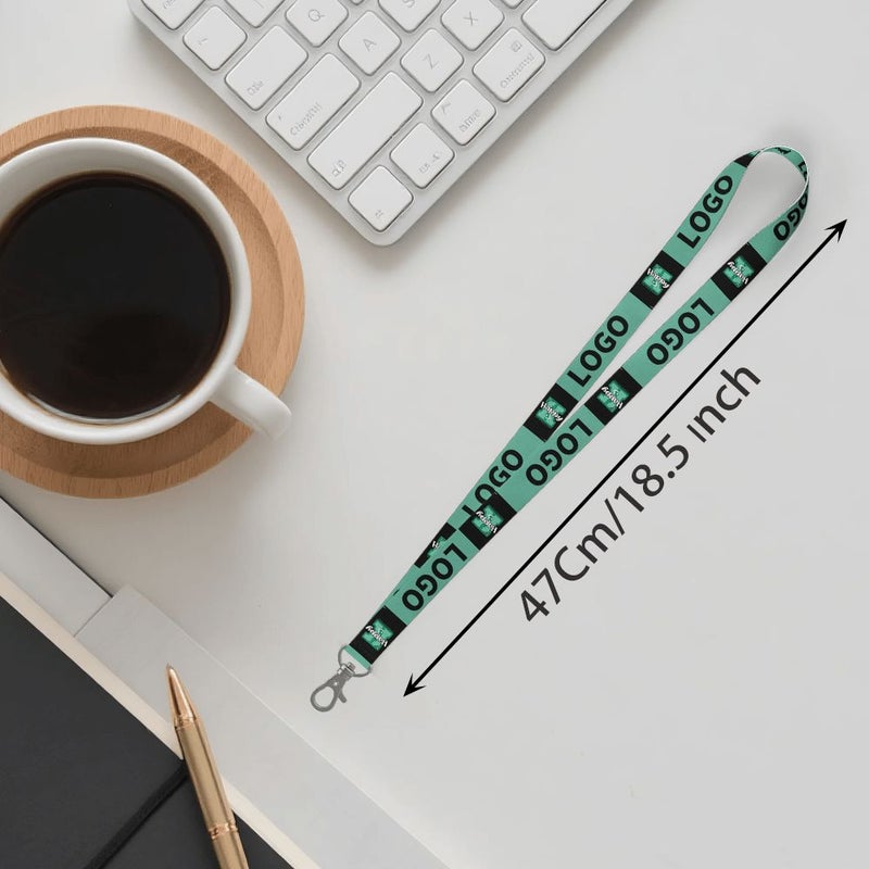 Green Polyester Customizable Lanyards With Rotating Lobster Clasp For Id Cards Name Tags Corporate Gifts Office School Supplies Holiday Giveaways Party Favors 31pcs - Image 4