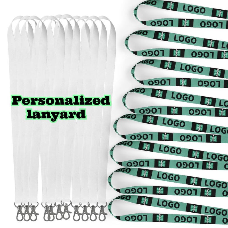 Green Polyester Customizable Lanyards With Rotating Lobster Clasp For Id Cards Name Tags Corporate Gifts Office School Supplies Holiday Giveaways Party Favors 31pcs - Image 1
