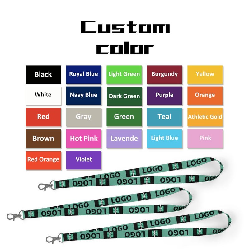 Green Polyester Customizable Lanyards With Rotating Lobster Clasp For Id Cards Name Tags Corporate Gifts Office School Supplies Holiday Giveaways Party Favors 31pcs - Image 2