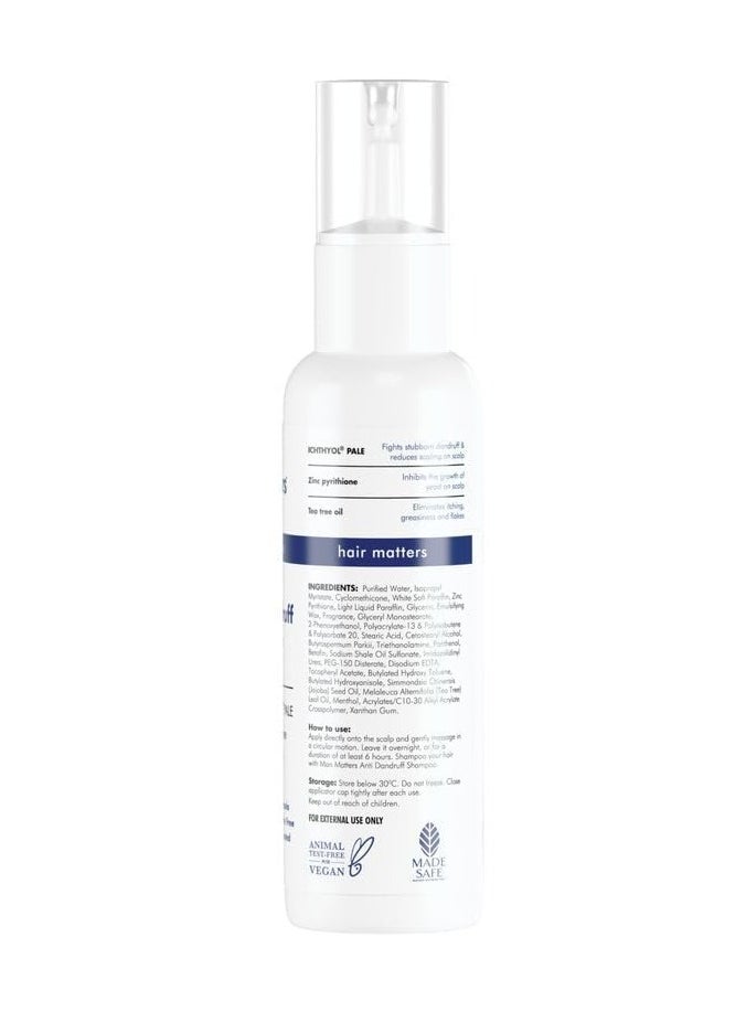 Anti Dandruff Lotion for Men 60ml - Instant Itch Relief and Cooling with Menthol and Tea Tree Oil
