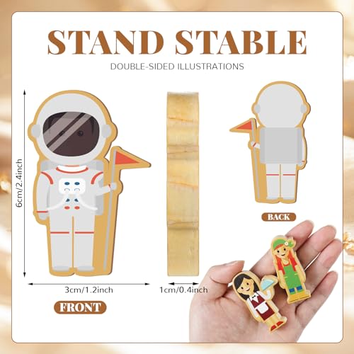 Kathfly 36 Pcs Wooden Community Helpers Community Wooden Toy Preschool Little Professionals Block Character Set Multicultural Career Figurines Creative Play Social Emotional Learning Wood People Toy - Image 2