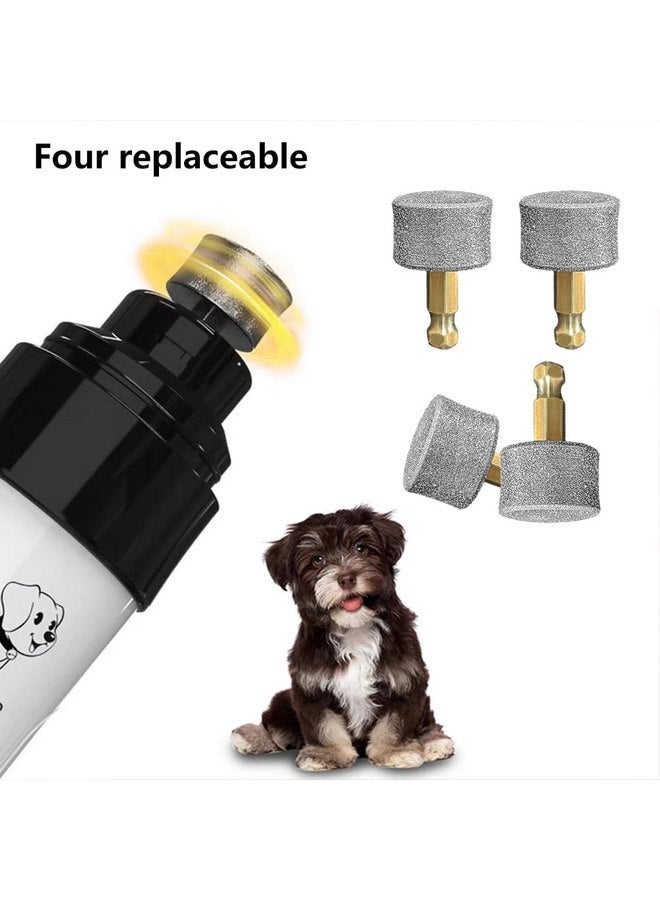 HOUSEEN Dog Nail Grinder Replacement Head, 4 Pack Pet Nail Grinder Diamond Tip Replacement Professional Dog Claw Smoothing Grinder Bits, Safe and Painless Replaceable Diamond Nail Grinder Tips - Image 4