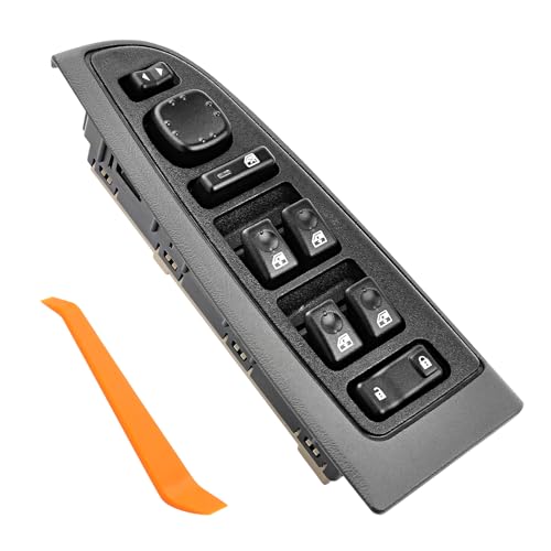 TOP-MAX Power Window Control Switch Compatible with 2003-2007 Chevy Silverado Tahoe, GMC Sierra Yukon Suburban Avalanche Cadillac Escalade Front Driver Side Master Switch Replacement with Bezel - Image 1
