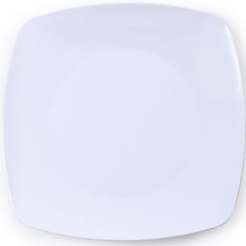 Fineline settings Disposable Square Salad Plates 75  White  Renaissance Collection  Pack of 10