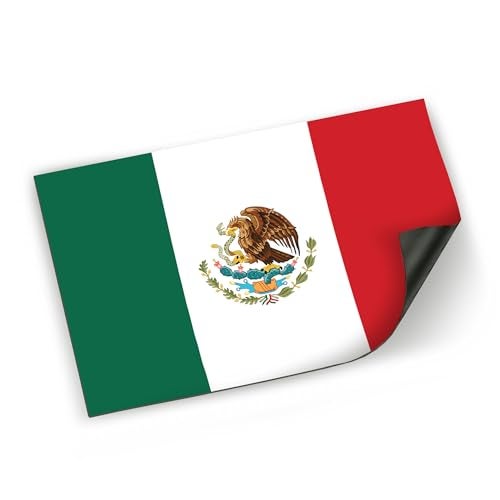 Magnet Me Up Mexico Mexican Flag Car Magnet 3x5 Inches UV Printed Vinyl Weatherproof Durable Magnetic Decal Patriotic Mexico Car Accessory Fridge Locker Made in USA - Image 1