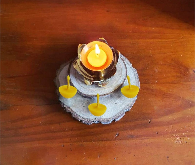 R Wellness Ghee Diya for Puja 100 Pure Cow Ghee Diya Wax Free Vegan Diya Batti - Image 3