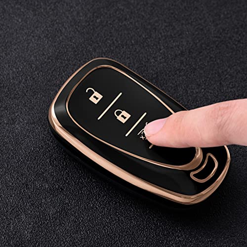ELOHEI for Chevy Key Fob Cover Case TPU Protector Holder for Chevrolet 2020 2019 2018 2017 2016 Chevy Malibu Camaro Cruze Traverse Trailblazer Spark Equinox Sonic Volt Bolt(Fits 4 Buttons) - Image 2