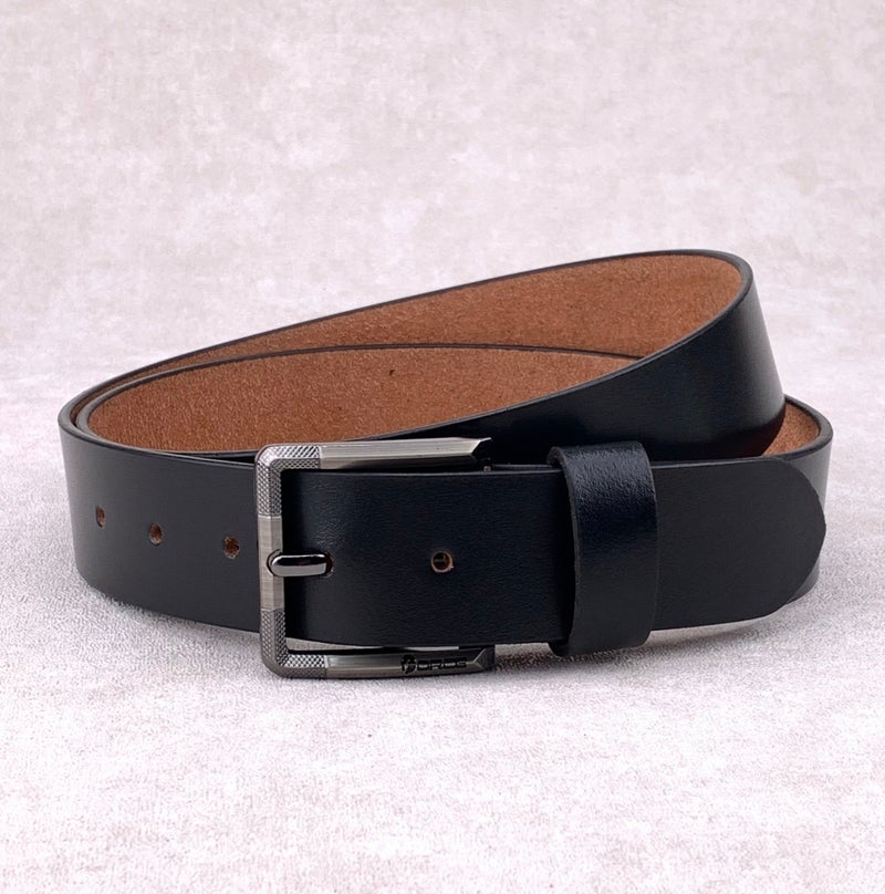 Force Genuine Leather Belt Men - Semi-Casual Men's Belt & Party Wear Belt, Casual Outfits, Gifts - Black & Brown Men’s Leather Belt for Men - Image 1