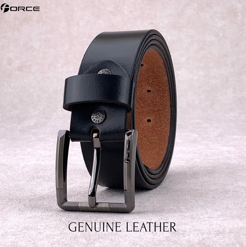 Force Genuine Leather Belt Men - Semi-Casual Men's Belt & Party Wear Belt, Casual Outfits, Gifts - Black & Brown Men’s Leather Belt for Men - Image 3