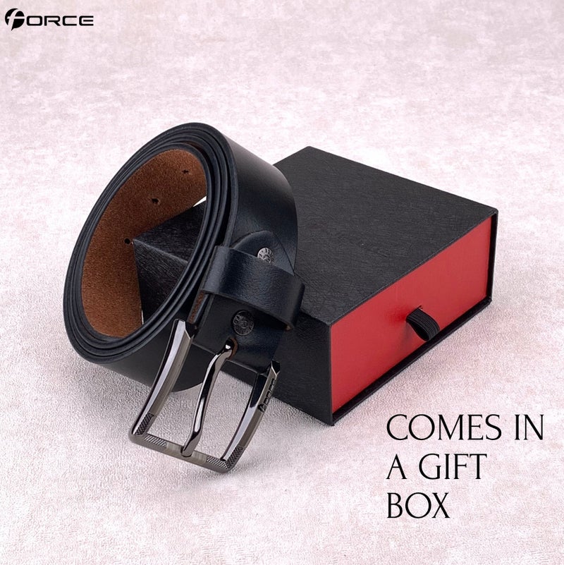 Force Genuine Leather Belt Men - Semi-Casual Men's Belt & Party Wear Belt, Casual Outfits, Gifts - Black & Brown Men’s Leather Belt for Men - Image 4