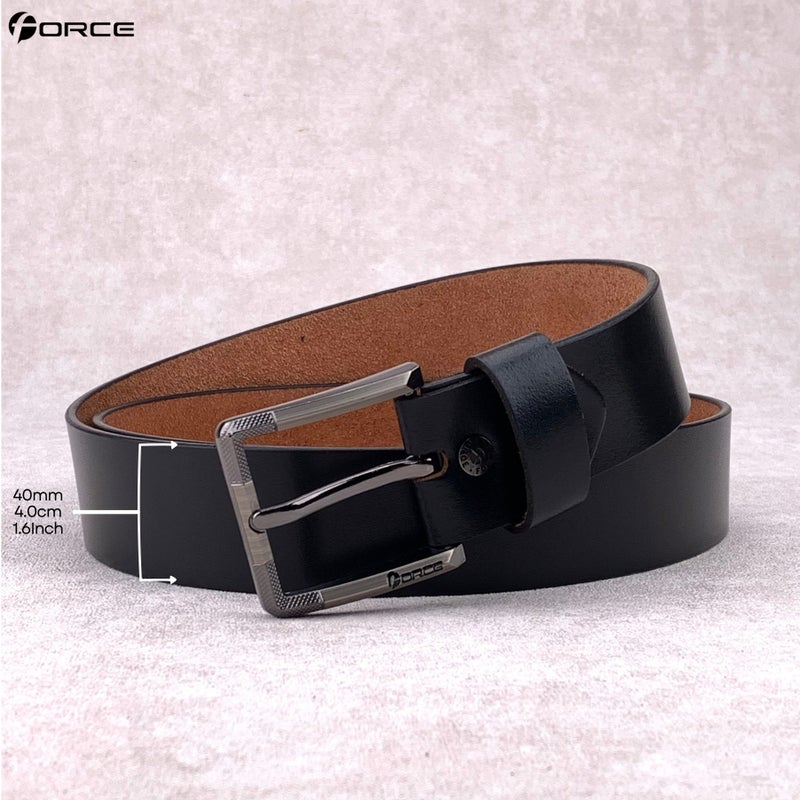 Force Genuine Leather Belt Men - Semi-Casual Men's Belt & Party Wear Belt, Casual Outfits, Gifts - Black & Brown Men’s Leather Belt for Men - Image 5