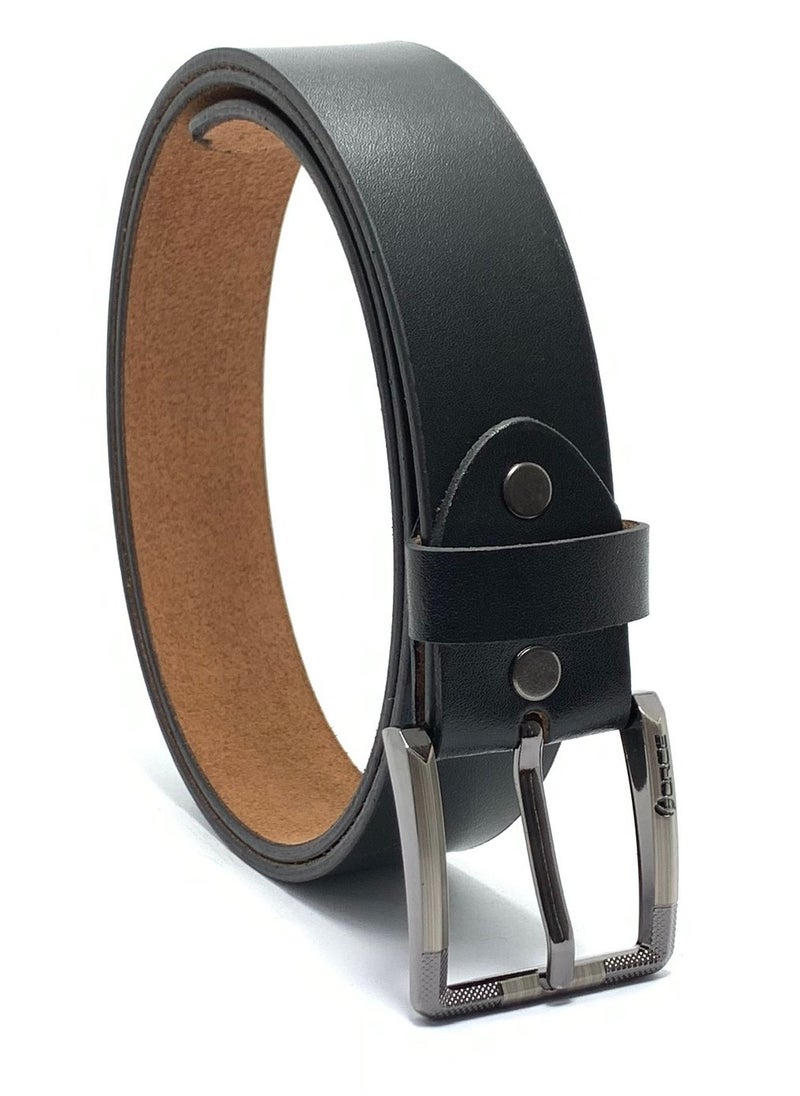 FORCE Force Genuine Leather Belt Men - Semi-Casual Men's Belt & Party Wear Belt, Casual Outfits, Gifts - Black & Brown Men’s Leather Belt for Men  - Image 2