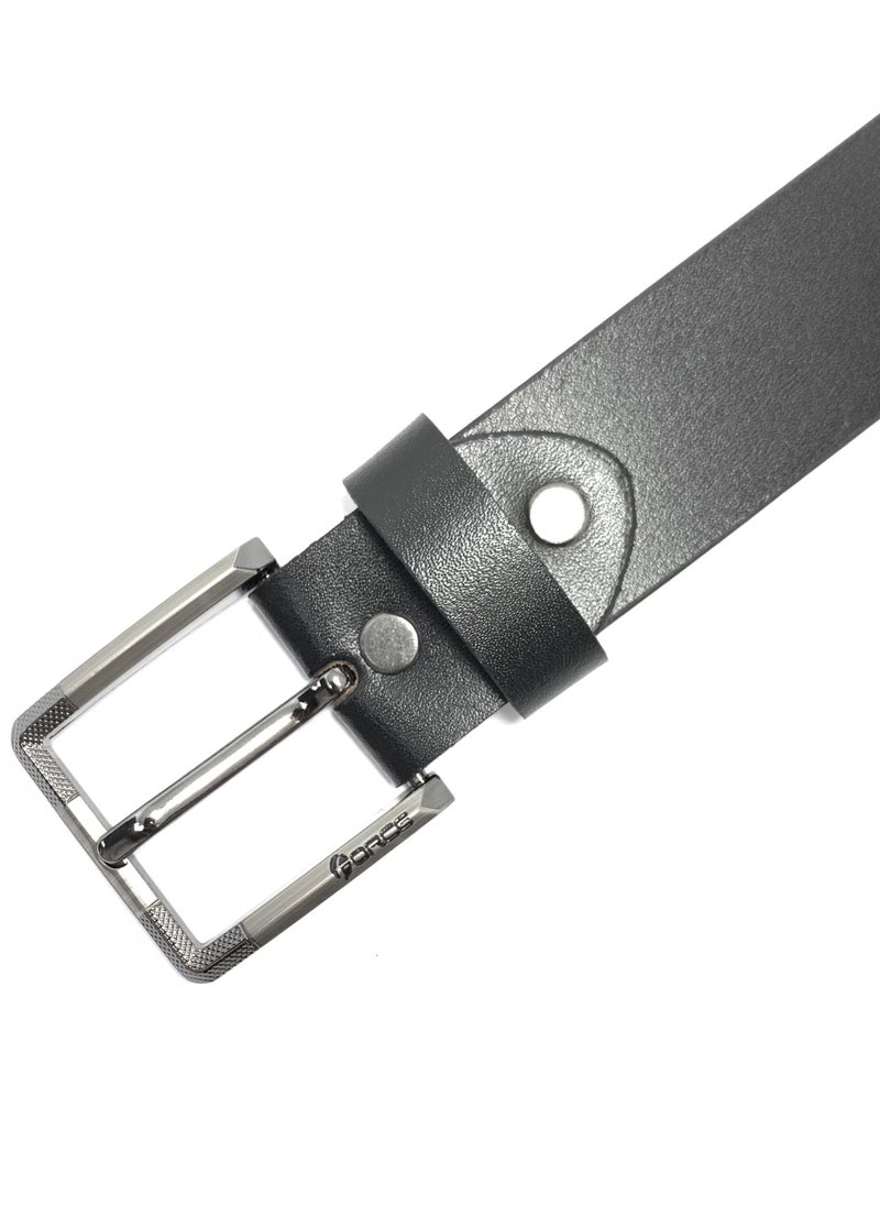 FORCE Force Genuine Leather Belt Men - Semi-Casual Men's Belt & Party Wear Belt, Casual Outfits, Gifts - Black & Brown Men’s Leather Belt for Men  - Image 3