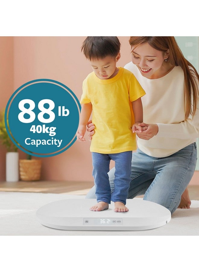 Smart Weigh Accurate Digital Baby and Pet Scale with Changing Pad Infant Weight Scale Cats Dogs Scales Weighing Newborns Touch Button High Precision Sensor Non-Slip Feet 40kg Capacity - Image 3