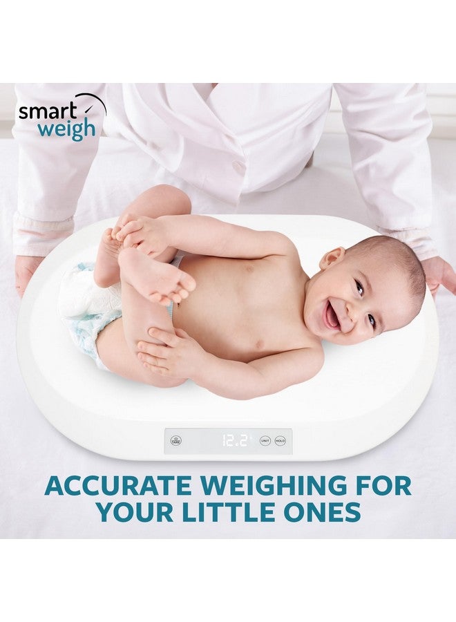 Smart Weigh Accurate Digital Baby and Pet Scale with Changing Pad Infant Weight Scale Cats Dogs Scales Weighing Newborns Touch Button High Precision Sensor Non-Slip Feet 40kg Capacity - Image 4