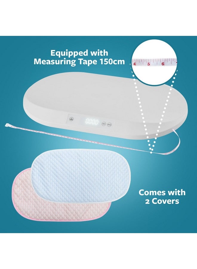 Smart Weigh Accurate Digital Baby and Pet Scale with Changing Pad Infant Weight Scale Cats Dogs Scales Weighing Newborns Touch Button High Precision Sensor Non-Slip Feet 40kg Capacity - Image 1