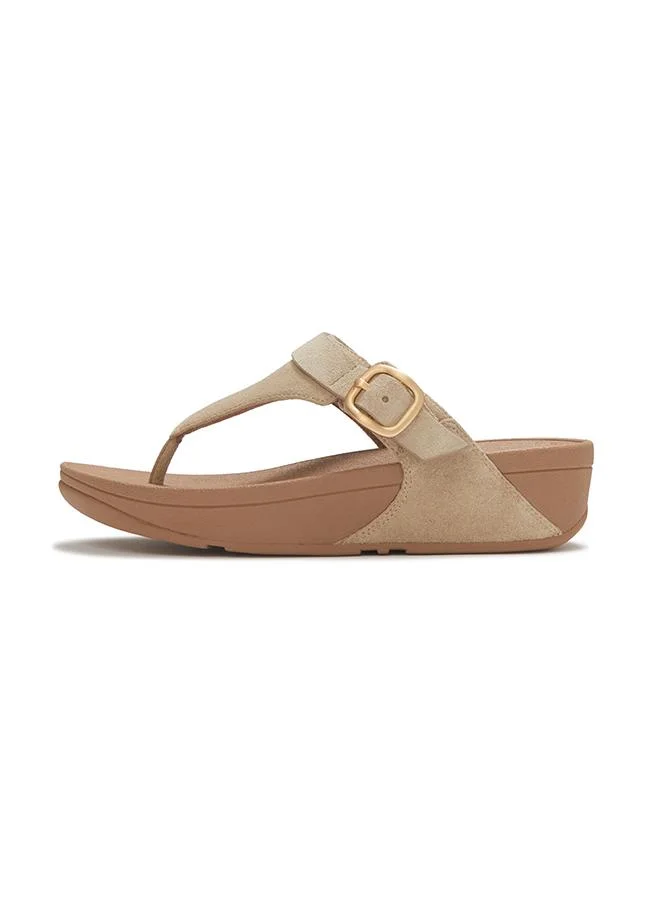 فيت فلوب LULU BUCKLE SUEDE TOE-POST SANDALS