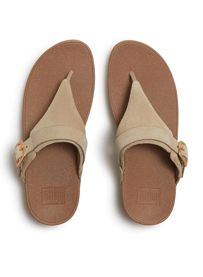 فيت فلوب LULU BUCKLE SUEDE TOE-POST SANDALS