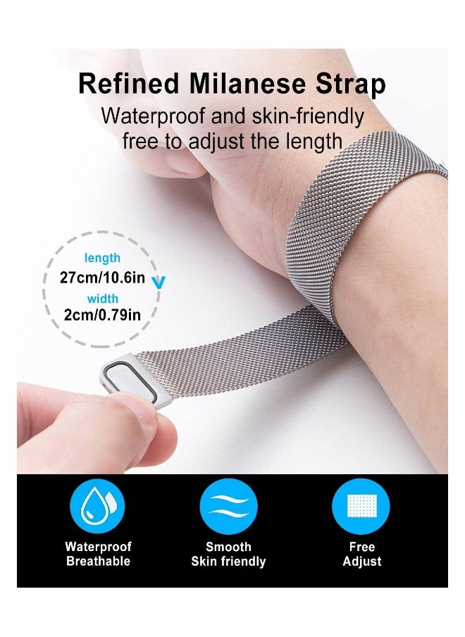 Generic - Airtag Wristband for Kids Bracelet for Adults Holder with Adjustable Metal Milanese Watchband for Apple Airtag Watch Bracelet for Toddler Child Elder - Image 1