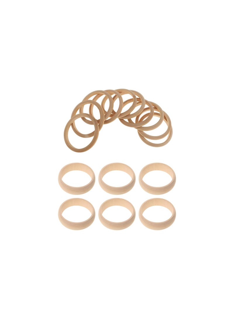 GGOOT 16PCS 0.31ih 0.87ih Width Unfinished Natural Wood Wooden Blank Cuff Bracelet Bangle DIY Jewelry Findings - Image 3