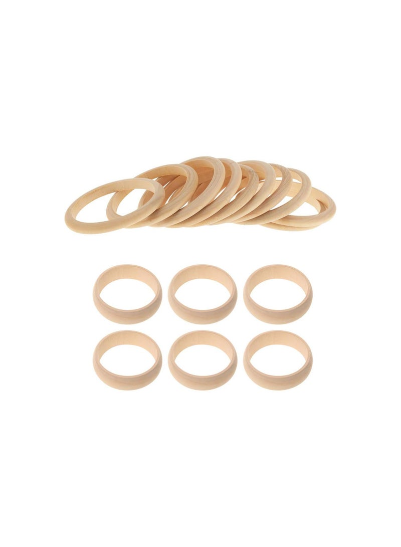 GGOOT 16PCS 0.31ih 0.87ih Width Unfinished Natural Wood Wooden Blank Cuff Bracelet Bangle DIY Jewelry Findings - Image 1