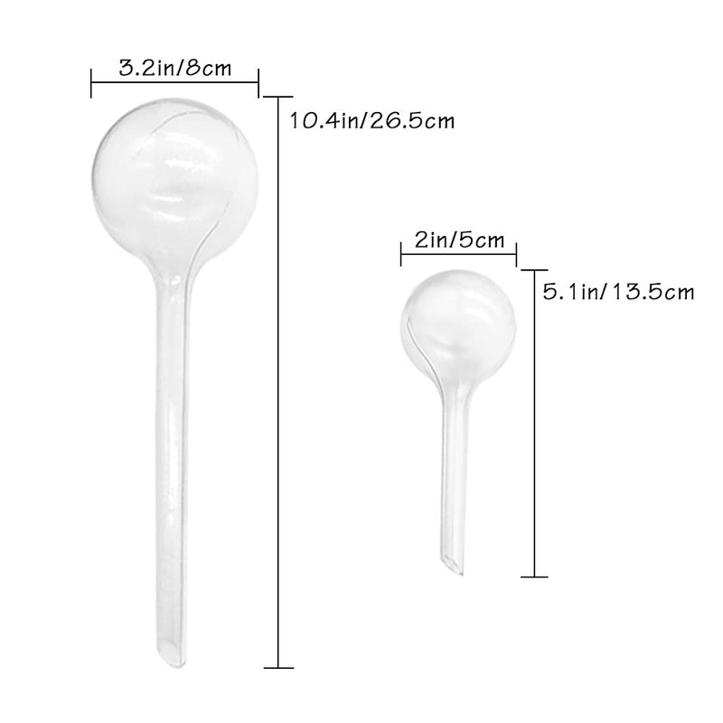 Irrmshr 10 Pack Clear Plant Watering Globes,Plastic Self Watering Bulbs for Indoor Plants,Garden Water Device Automatic Plant Waterer Indoor Outdoor - Image 2