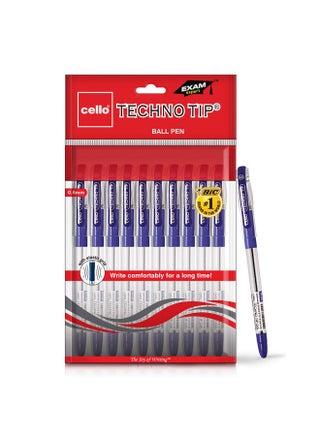Technotip Ball Pen Set | Pack Of 10 | Blue Ball Pens | Lightweight Ball Pens For Pressure Free And Fine Writing | Pens With Comfortable Grip | For School And Office Use | Cello Pens - pzsku/ZB14939A120AA15304DD2Z/45/_/1735817561/a2a4b81b-6a58-4ce1-b115-905dc3aa5e52