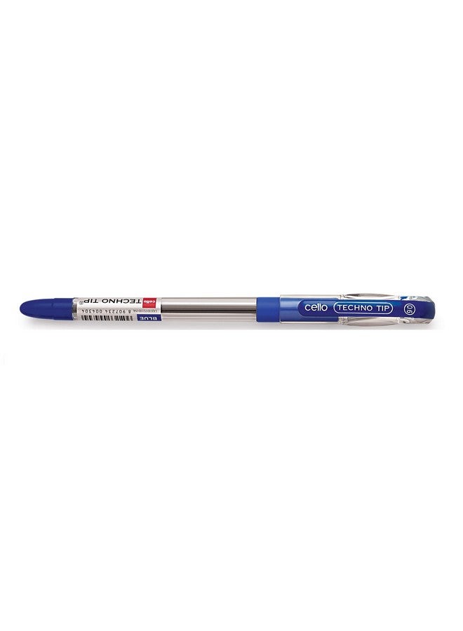 Technotip Ball Pen Set | Pack Of 10 | Blue Ball Pens | Lightweight Ball Pens For Pressure Free And Fine Writing | Pens With Comfortable Grip | For School And Office Use | Cello Pens
