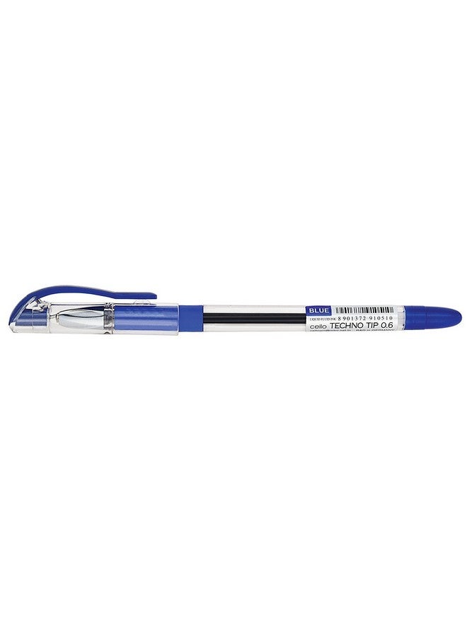 Technotip Ball Pen Set | Pack Of 10 | Blue Ball Pens | Lightweight Ball Pens For Pressure Free And Fine Writing | Pens With Comfortable Grip | For School And Office Use | Cello Pens