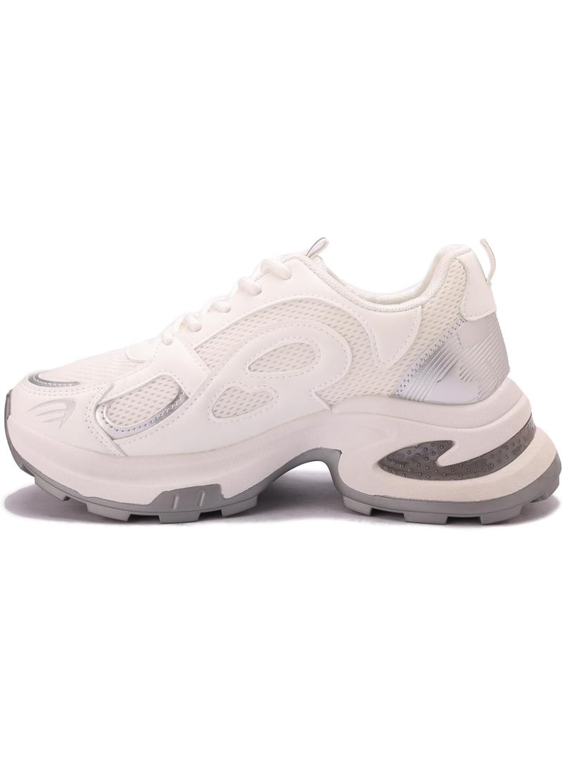 حذاء رياضي نسائي كاجوال - تصميم عصري ومريح مصنوع من مادة شبكية - متوفر بألوان ومقاسات مختلفة - Image 2