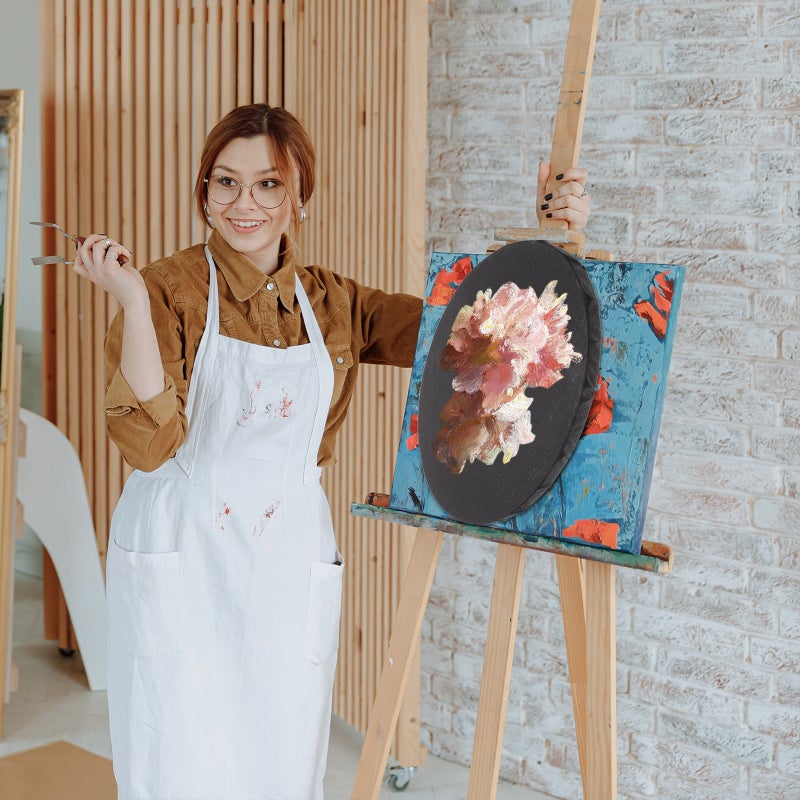 1Pc Artist Blank Stretched Canvas Simple Oil Painting Wrap Frame Black Painting Board - Image 5