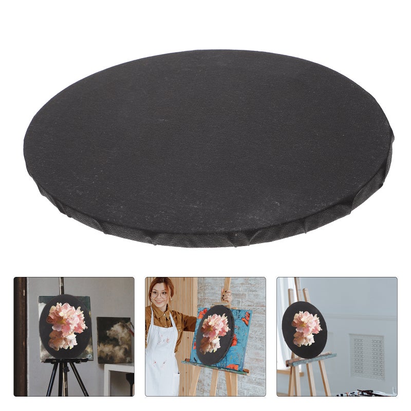 1Pc Artist Blank Stretched Canvas Simple Oil Painting Wrap Frame Black Painting Board - Image 2