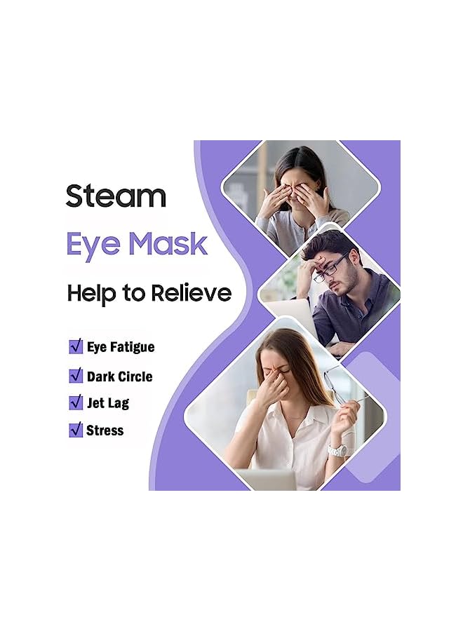 10 Packs Steam Eye Mask, Disposable Hot Compress Self-Heating Warm Sleeping Mask, Warm Compress Relief for Eye Fatigue and Puffiness,for Home,Sleep, Travel Essentials - Image 2