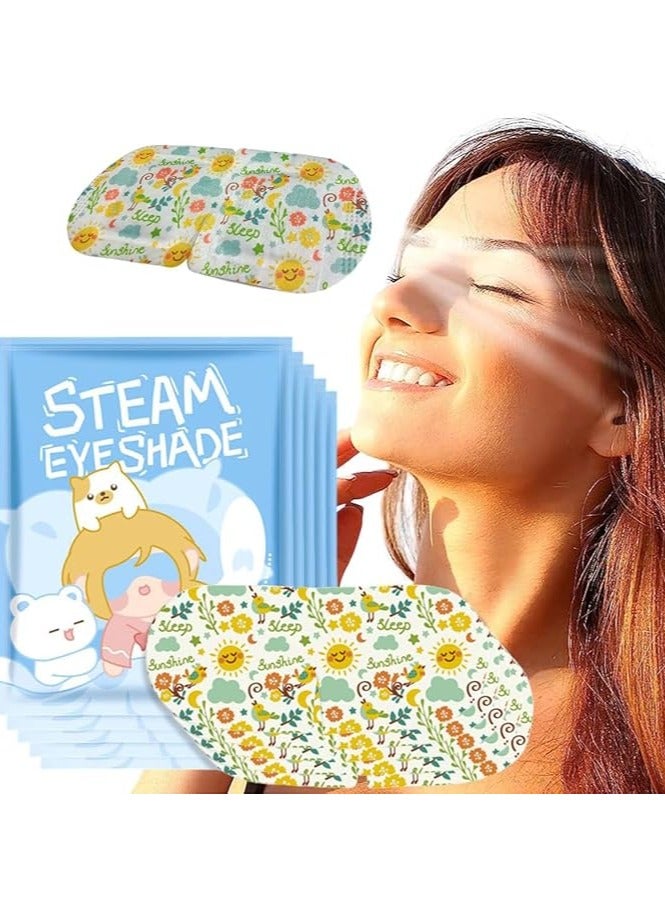 10 Packs Steam Eye Mask, Disposable Hot Compress Self-Heating Warm Sleeping Mask, Warm Compress Relief for Eye Fatigue and Puffiness,for Home,Sleep, Travel Essentials - Image 1