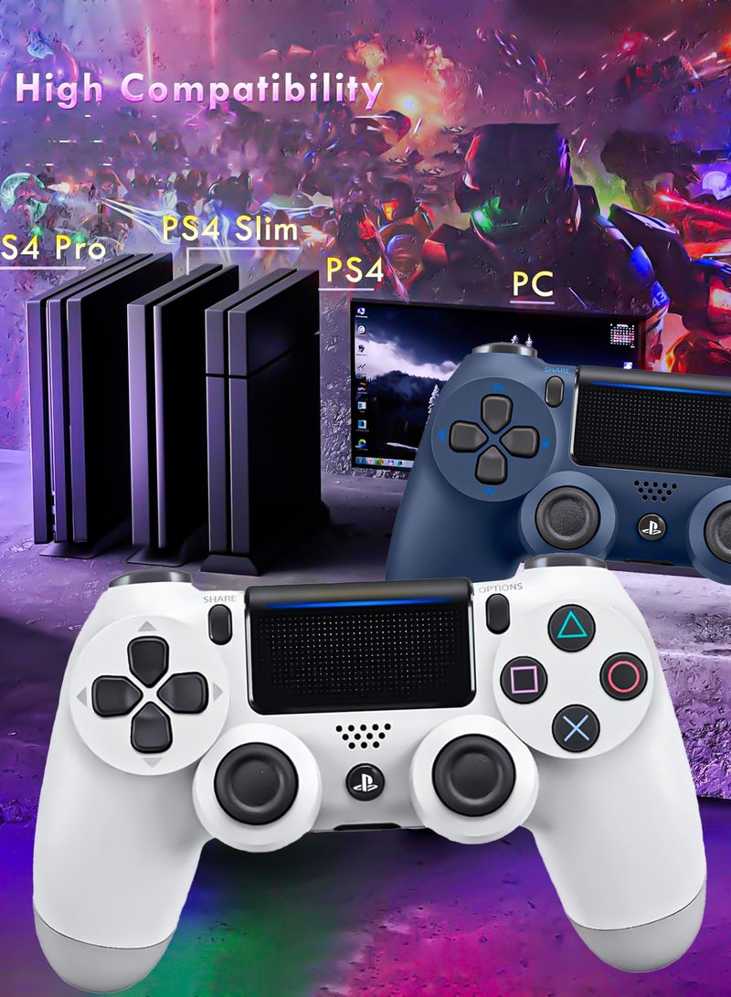 سوني كوبوريشن وحدة تحكم لاسلكية Dualshock لجهاز PS4، لوحة ألعاب عالية الأداء بتقنية البلوتوث مع محرك مزدوج - أبيض جليدي - Image 3