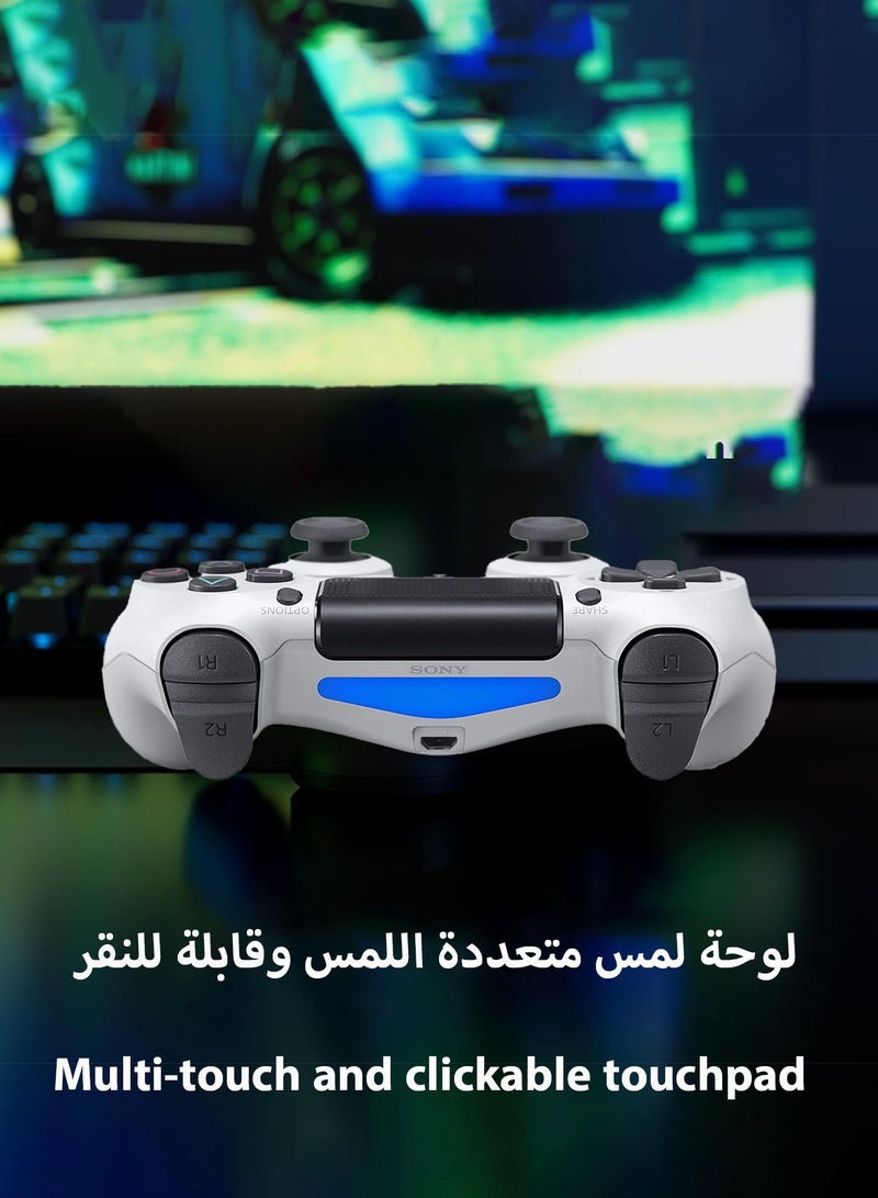 سوني كوبوريشن وحدة تحكم لاسلكية Dualshock لجهاز PS4، لوحة ألعاب عالية الأداء بتقنية البلوتوث مع محرك مزدوج - أبيض جليدي - Image 5