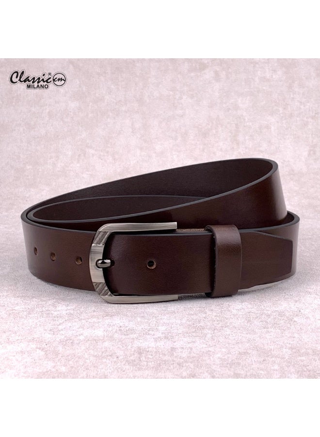 Classic Milano Genuine Leather Belt for Men - Semi-Casual & Formal Wear Belt, Casual & Formal Outfits, and Gifts - Black, Brown & Tan Men’s Belt - Image 1